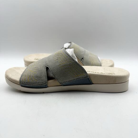 Spenco Womens Twilight Ellie Slide Sandals US 8.5 D EU 39 Grey Leather NIB - Picture 7 of 12